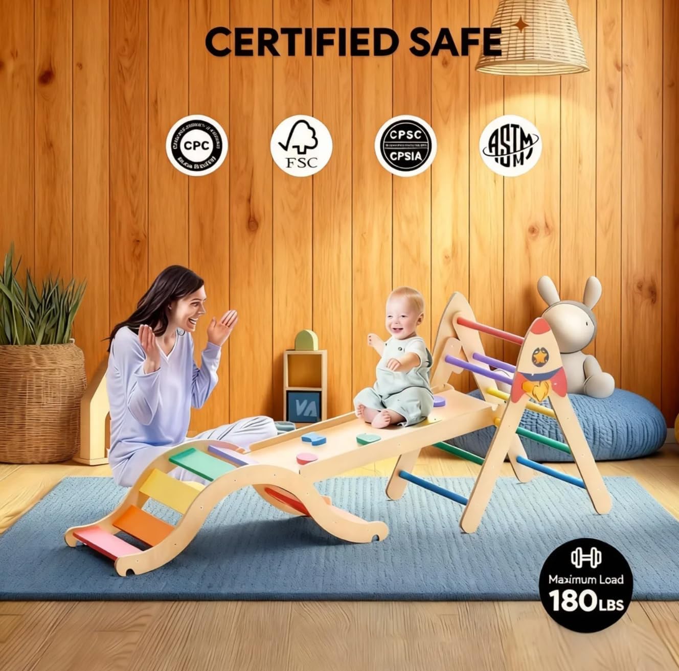 Rocket Climb Montessori Triangle Play Gym