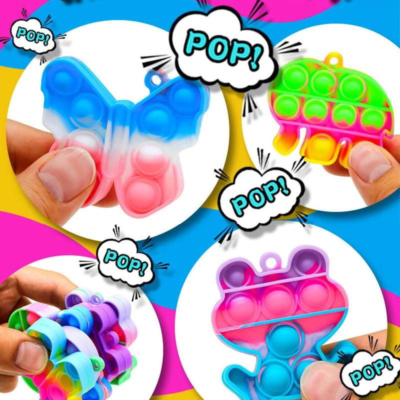 Rainbow Pop Keychain Fidget