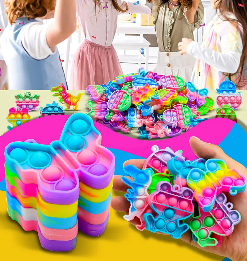 Rainbow Pop Keychain Fidget