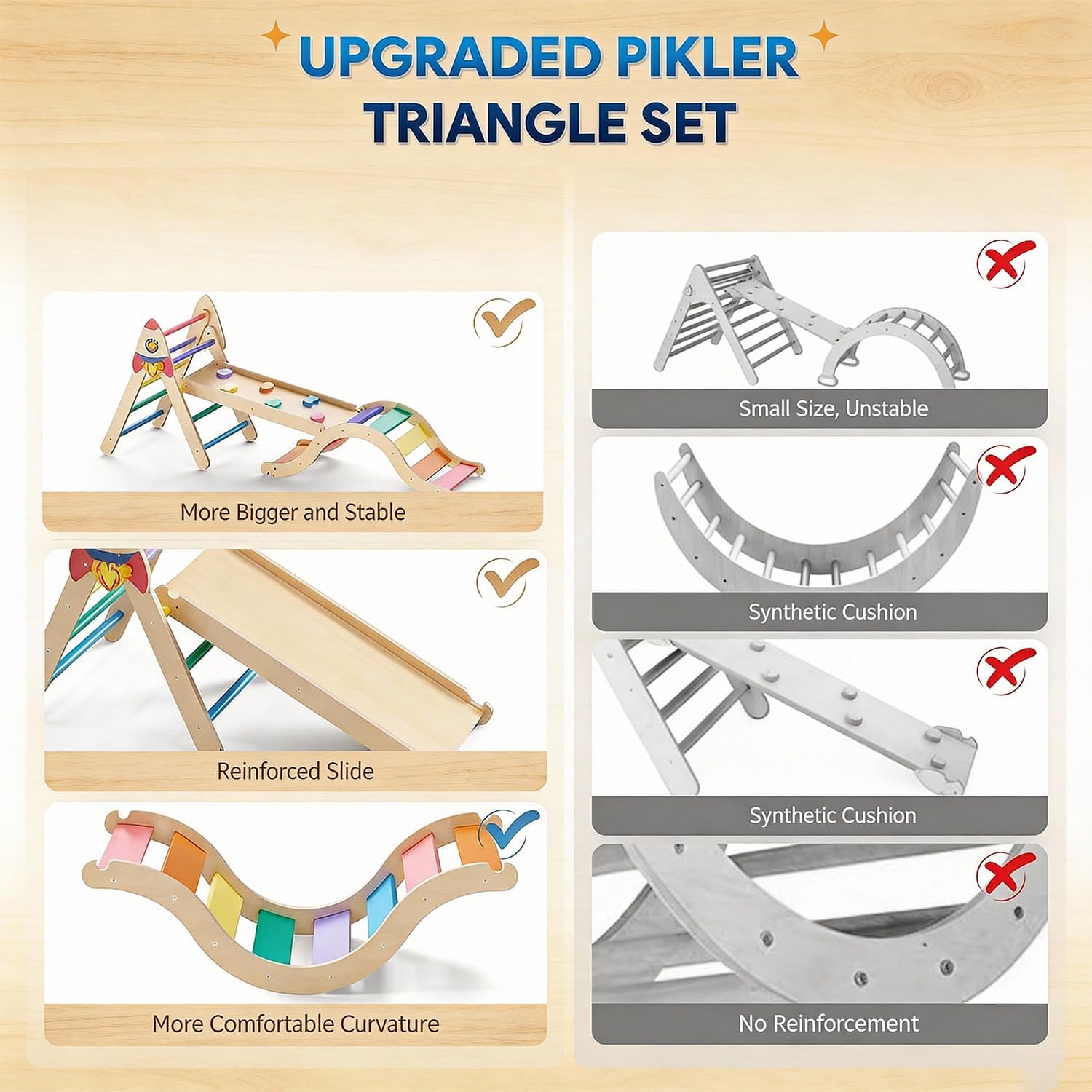 Rocket Climb Montessori Triangle Play Gym